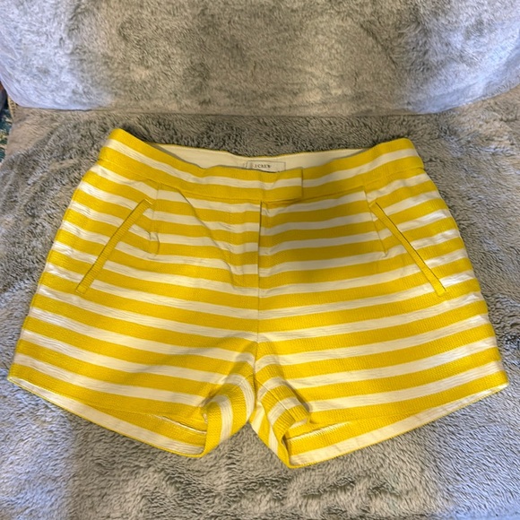 J. Crew Pants - Beautiful J. Crew Yellow and White Stripe Shorts